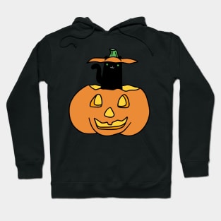 Black Cat inside Jack o' Lantern Hoodie